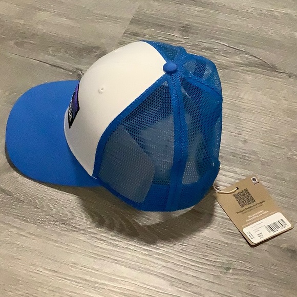 Patagonia Blue and White P6 logo trucker Hat - Picture 4 of 7